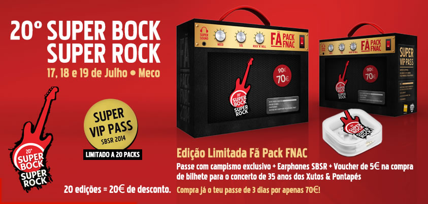 20º SBSR. Fã Pack FNAC à venda. Preço especial até 31 Dez.