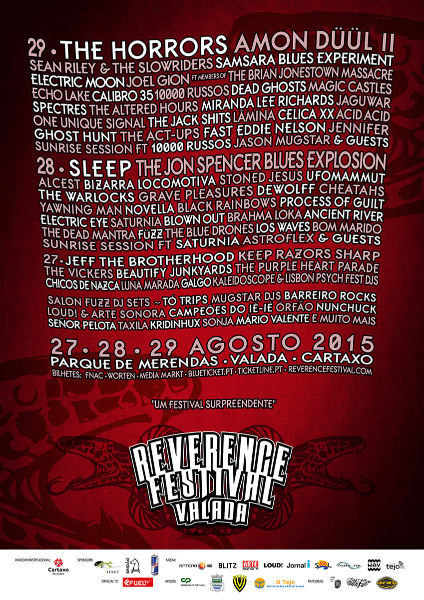 Reverence Festival Valada: cartaz completo e horários dos três palcos
