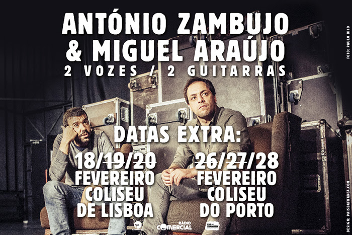 António Zambujo & Miguel Araújo esgotam quatro Coliseus e anunciam mais duas datas