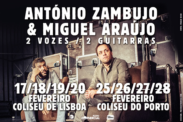 Mais duas datas para António Zambujo e Miguel Araújo nos coliseus