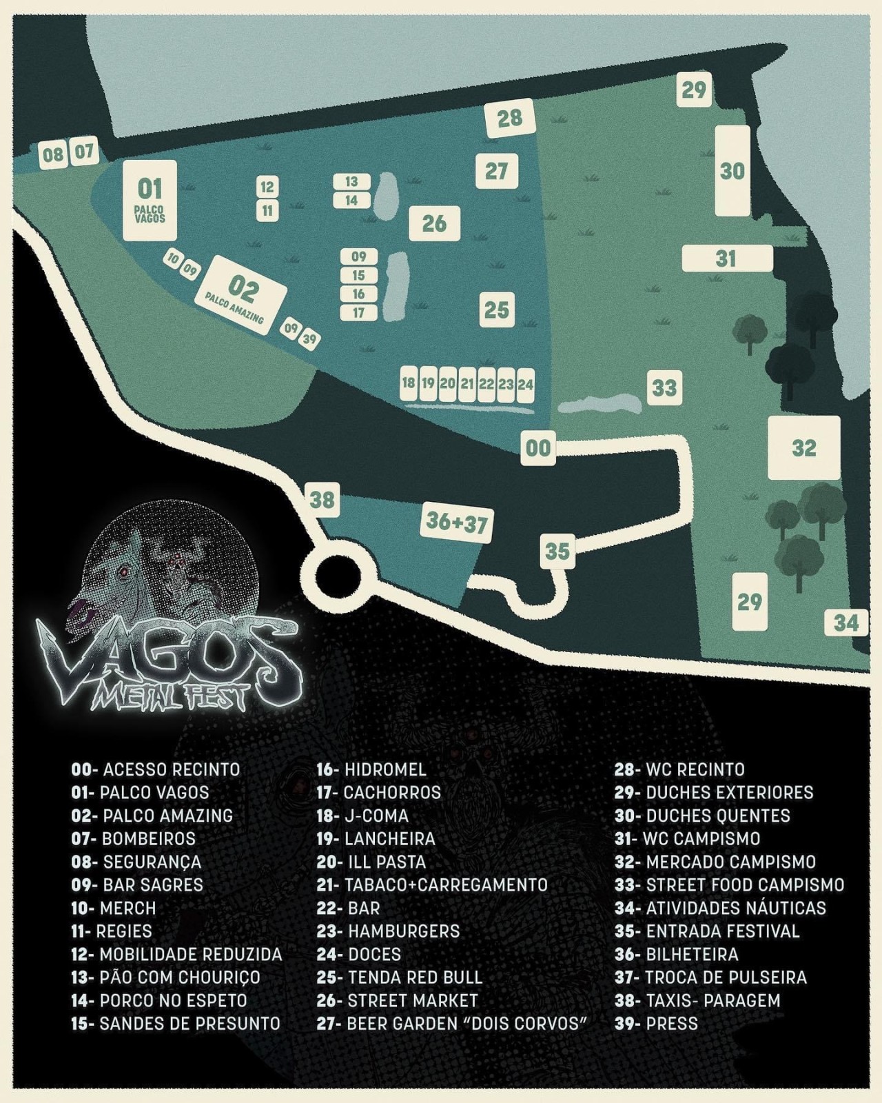 Vagos Metal Fest 2022 - Mapa do recinto