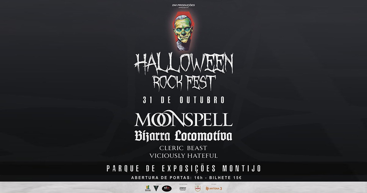 Moonspell e Bizarra Locomotiva actuam no Halloween Rock Fest a 31 de Outubro