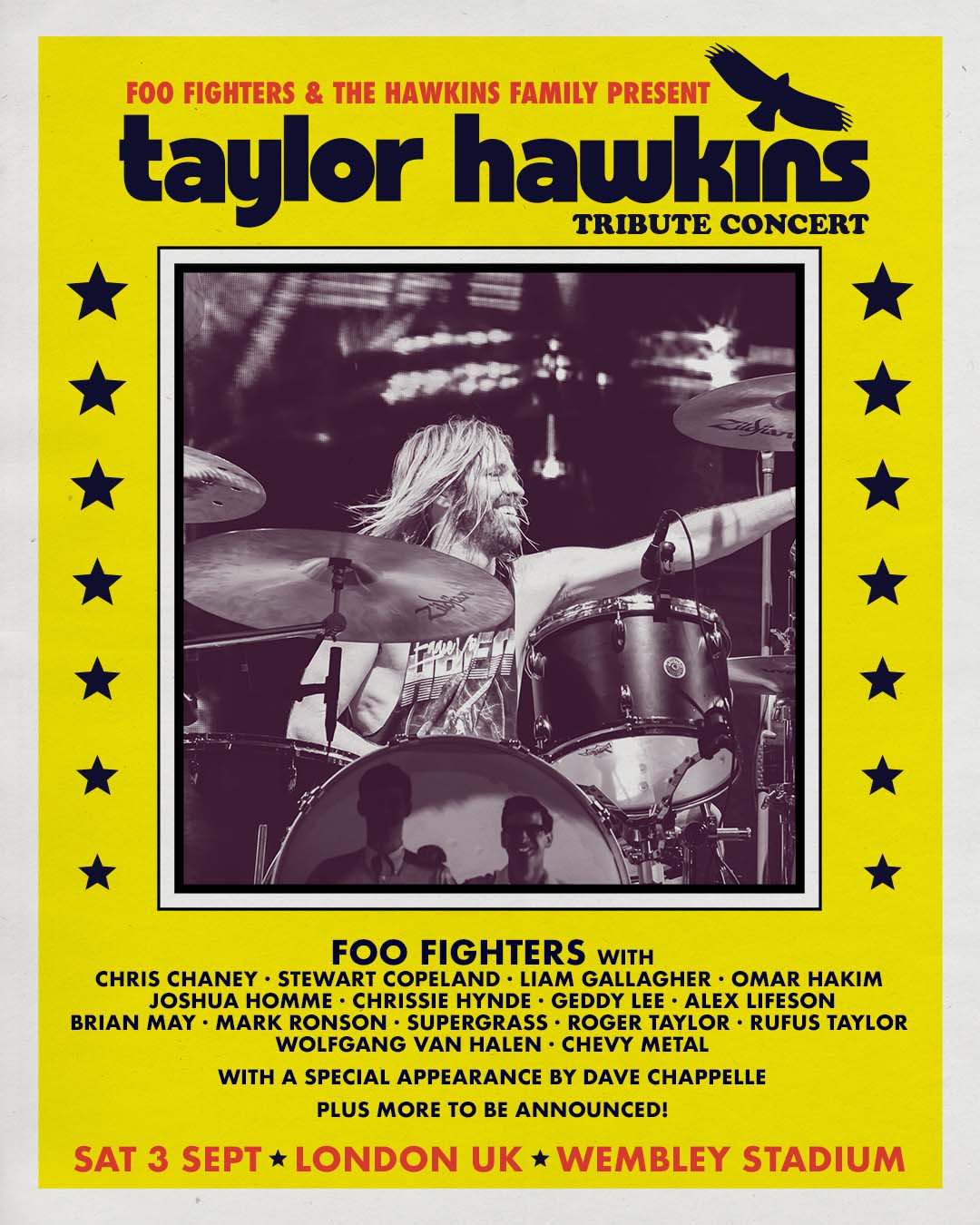 Anunciados os primeiros convidados do primeiro "The Taylor Hawkins Tribute Concerts", em Londres