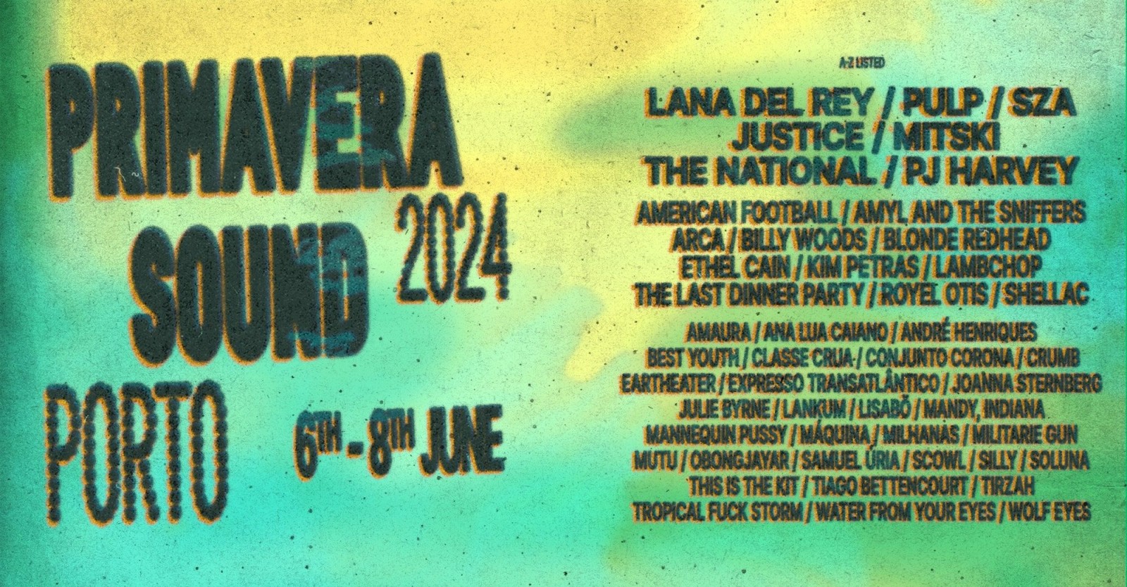 Primavera Sound Porto anuncia cartaz para 2024 SZA, Lana Del Rey e