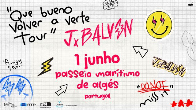 J Balvin traz "Que Bueno Volver a Verte" Tour ao Passeio Marítimo Algés, em 2024