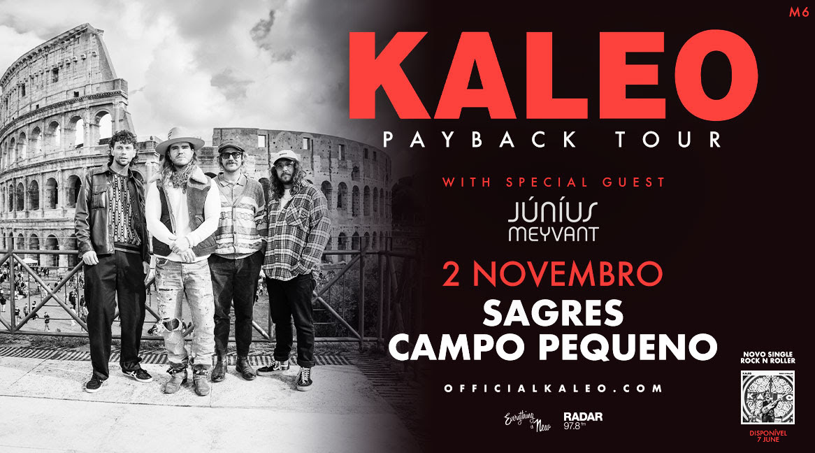 Kaleo ao vivo no Sagres Campo Pequeno para apresentar "Payback Tour"